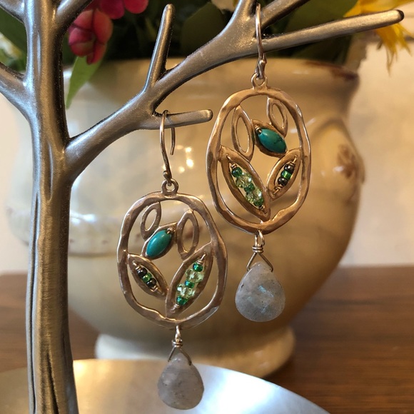 Silpada Silver, Turquoise and Labradorite Earrings - Picture 11 of 16